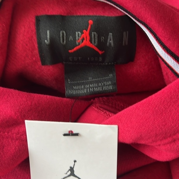 Nike Air Jordan Flight MVP Red Fleece Pullover Hoodie Men’s Size Large - Picture 14 of 14